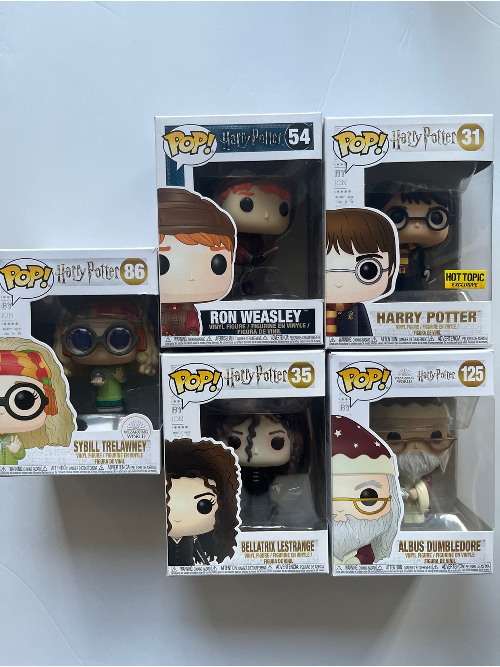 Bundle of 5 Harry Potter funko pops